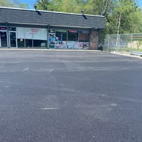 Finished commercial parking lot surface