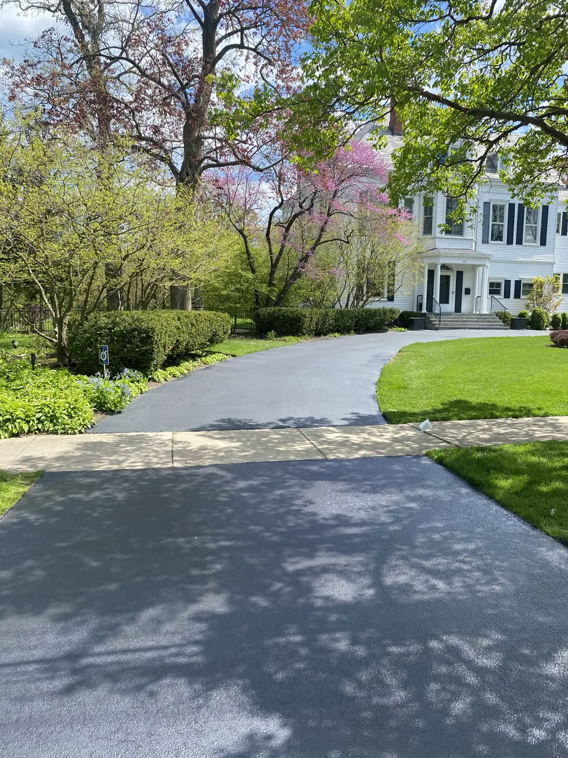 Fresh sealcoat driveway project